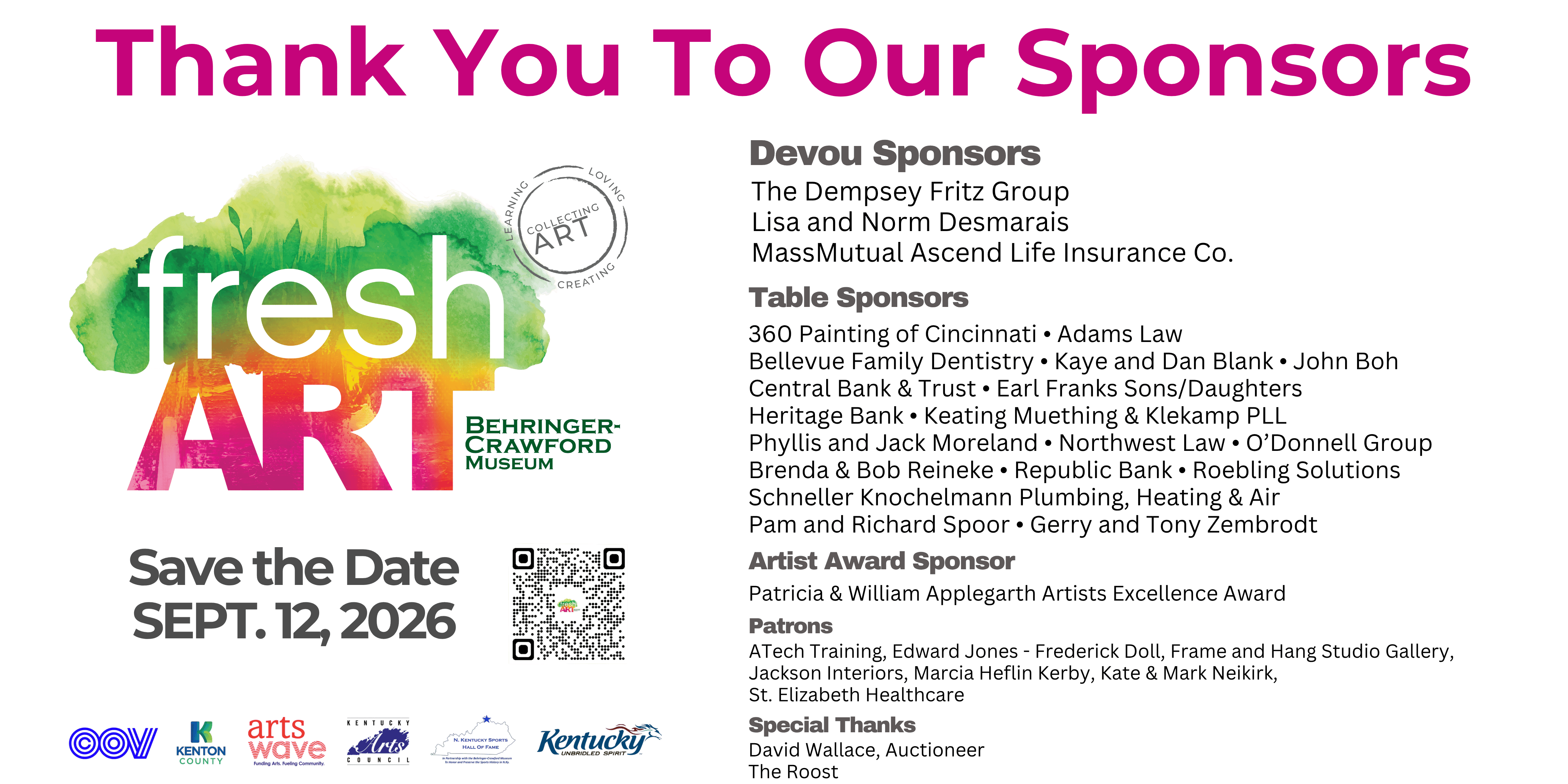 Thank You To Our Sponsors freshART 2025 4
